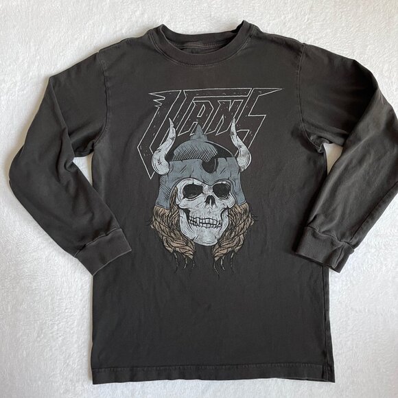Vans Off the Wall Tour 1966 Men (S) Long Sleeve Viking Skull T Shirt - Picture 1 of 4